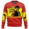 Pulp Fiction Merry Xmas Again PC Ugly Christmas Sweater FRONT mockup - Anime Ugly Sweater