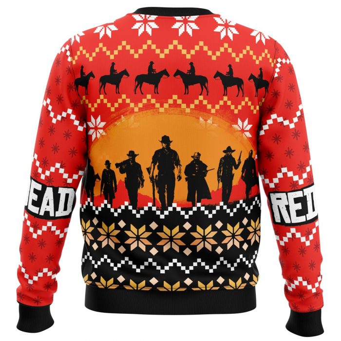 Red Dead Sweater back - Anime Ugly Sweater