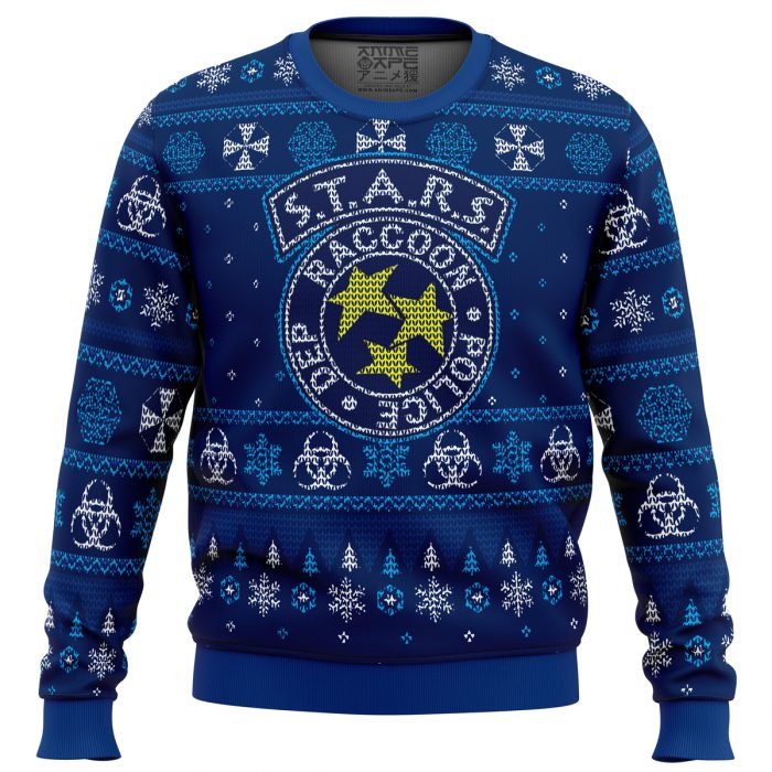 S.T.A.R.S. 1998 Resident Evil men sweatshirt FRONT mockup - Anime Ugly Sweater