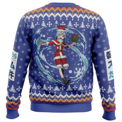 Santa Rimuru That time I got reincarnated as a slime men sweatshirt BACK mockup - Anime Ugly Sweater