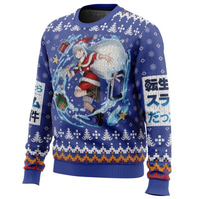 Santa Rimuru That time I got reincarnated as a slime men sweatshirt SIDE FRONT mockup - Anime Ugly Sweater