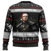 Santa Witcher TW PC men sweatshirt FRONT mockup - Anime Ugly Sweater