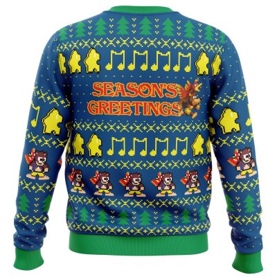 Seasons Greetings BK PC Ugly Christmas Sweater back mockup - Anime Ugly Sweater