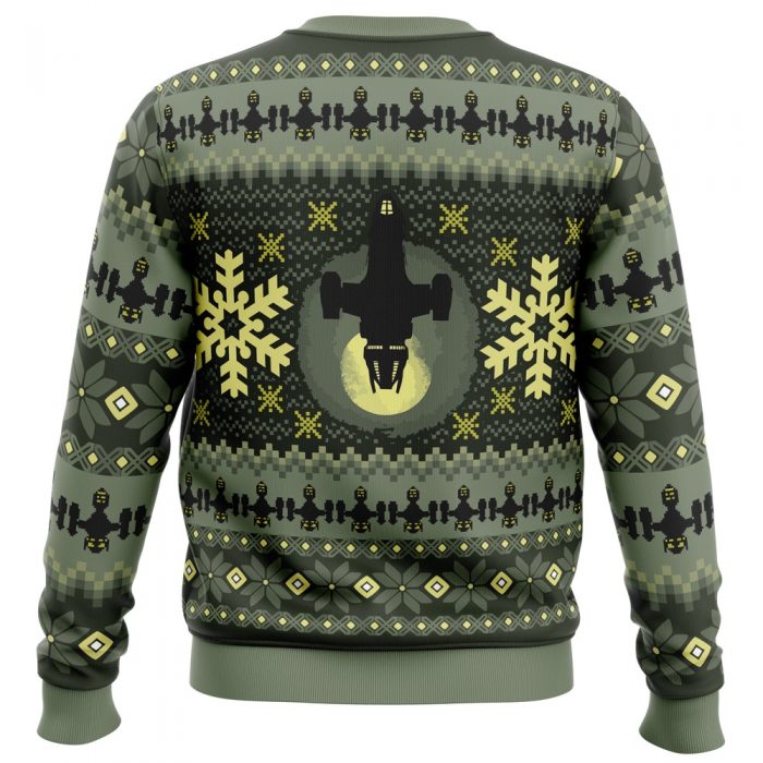 Serenity Firefly PC Ugly Christmas Sweater back mockup - Anime Ugly Sweater