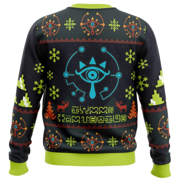 Sheikah Legend of Zelda PC men sweatshirt BACK mockup - Anime Ugly Sweater