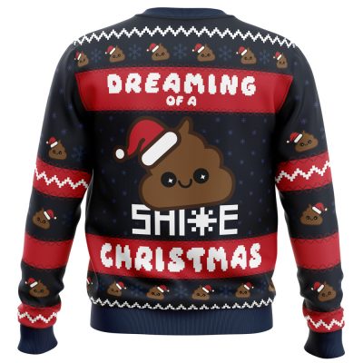 Shite Christmas PC men sweatshirt BACK mockup - Anime Ugly Sweater