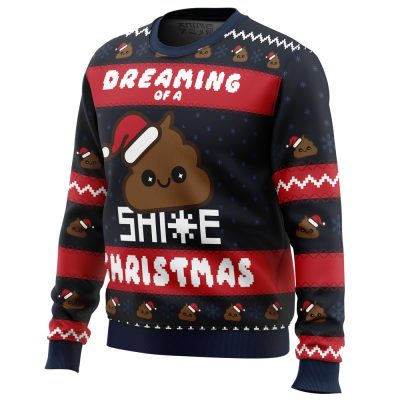 Shite Christmas PC men sweatshirt SIDE FRONT mockup - Anime Ugly Sweater