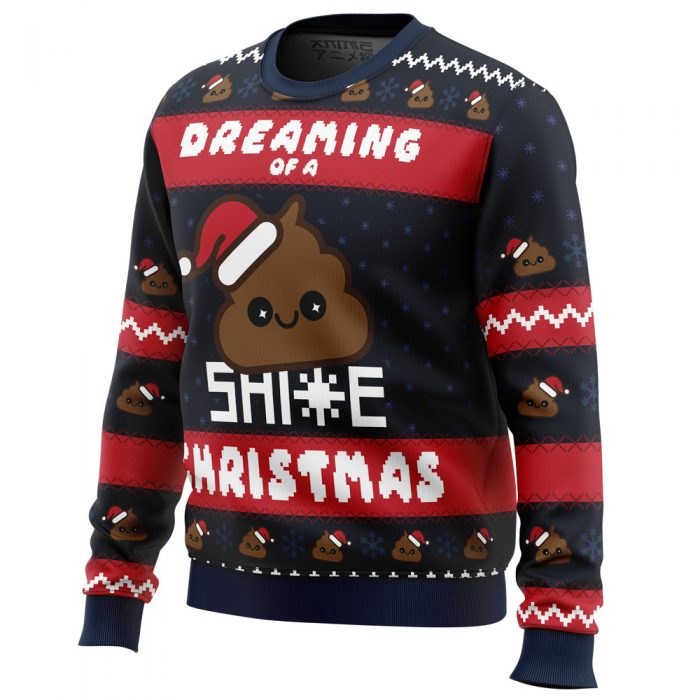 Shite Christmas PC men sweatshirt SIDE FRONT mockup - Anime Ugly Sweater