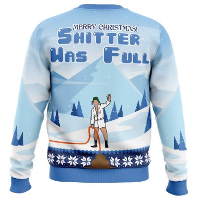 Shitter was Full NLCV PC Ugly Christmas Sweater back mockup - Anime Ugly Sweater