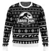 Skeleton Christmas Jurassic Park men sweatshirt FRONT mockup - Anime Ugly Sweater