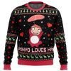 Studio Ghibli Ponyo Loves Ham Miyazaki men sweatshirt FRONT mockup - Anime Ugly Sweater