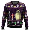 Studio Ghibli Totoro Rain Miyazaki men sweatshirt FRONT mockup - Anime Ugly Sweater