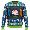 The Christmas Cake Is A Lie PC Ugly Christmas Sweater front mockup - Anime Ugly Sweater