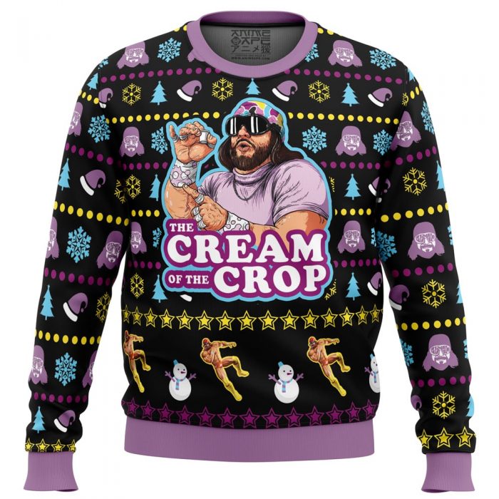 The Cream of the Crop Randy Savage men sweatshirt FRONT mockup 1 - Anime Ugly Sweater