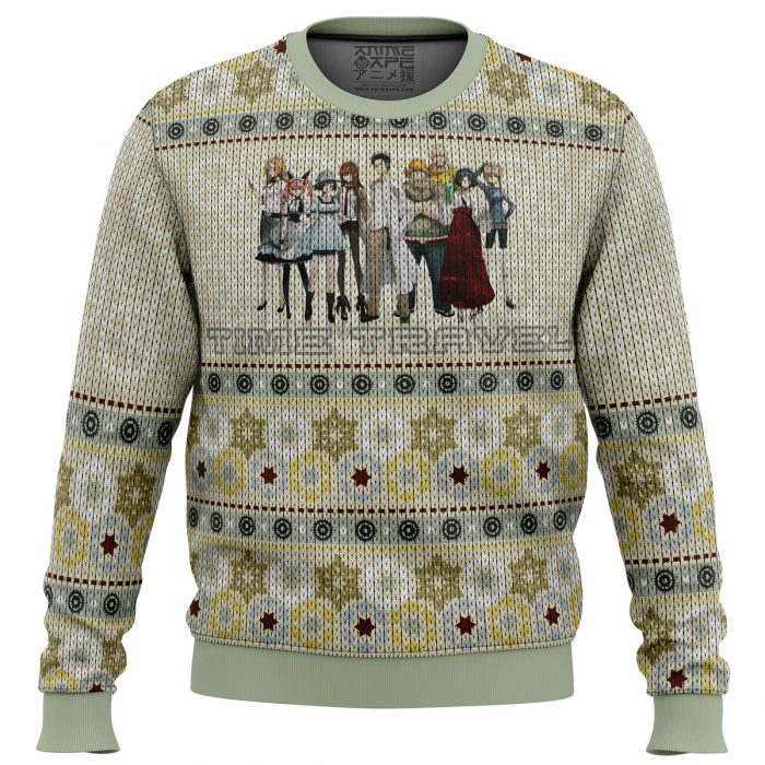 The Elite Team Steins Gate men sweatshirt FRONT mockup - Anime Ugly Sweater