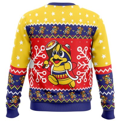 The King Dedede PC men sweatshirt BACK mockup - Anime Ugly Sweater