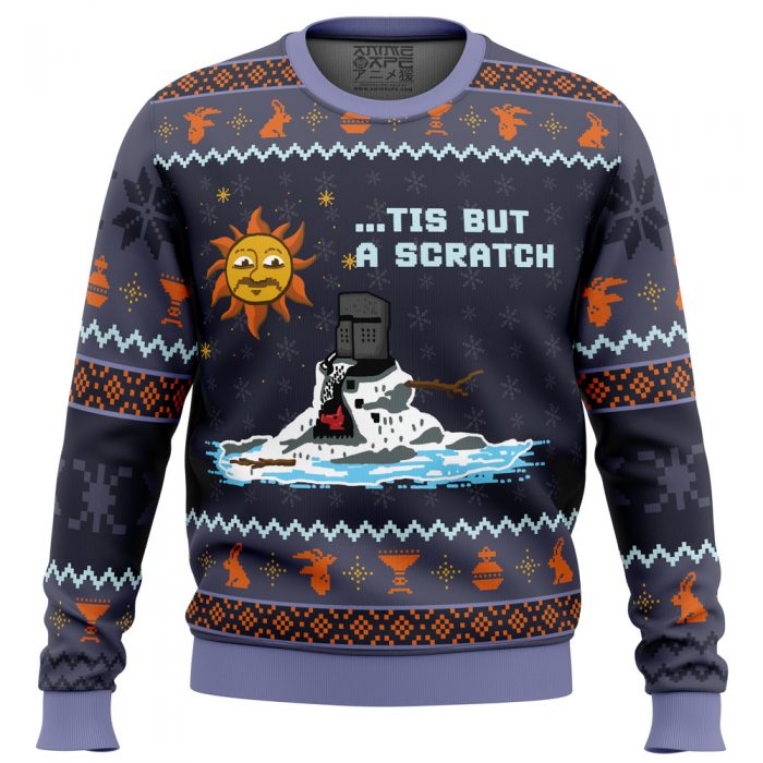 The Melting Knight PC men sweatshirt FRONT mockup - Anime Ugly Sweater