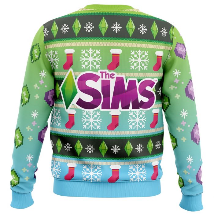 The Sims Sweater back - Anime Ugly Sweater