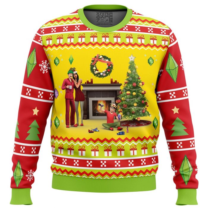 The Sims Sweater front 1 - Anime Ugly Sweater