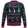 The X Mas Crowd IC PC Ugly Christmas Sweater front mockup - Anime Ugly Sweater