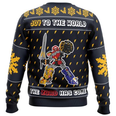 The Zord Has Come PR PC men sweatshirt BACK mockup - Anime Ugly Sweater