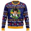 Tis Over 9000 DBZ PC Ugly Christmas Sweater front mockup - Anime Ugly Sweater