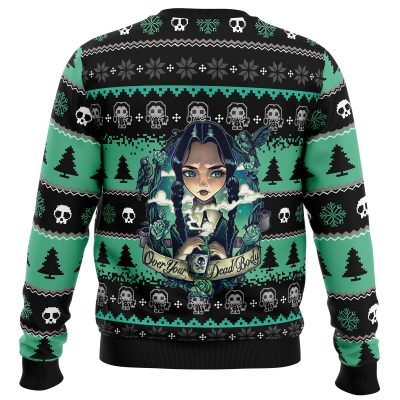 Wednesday Sweater back 1 - Anime Ugly Sweater