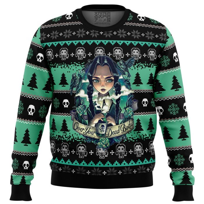 Wednesday Sweater front 1 - Anime Ugly Sweater