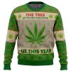 Weed Lit This Year men sweatshirt FRONT mockup - Anime Ugly Sweater