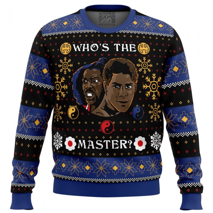 Whose The Master The Last Dragon PC Ugly Christmas Sweater front mockup - Anime Ugly Sweater