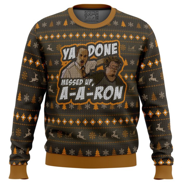 Ya Done Messed Up Aaron Key And Peele men sweatshirt FRONT mockup - Anime Ugly Sweater