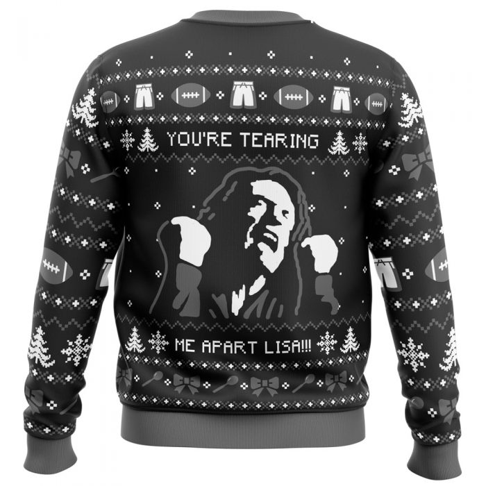 Youre Tearing Me Apart Lisa PC Ugly Christmas Sweater back mockup - Anime Ugly Sweater