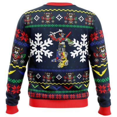 Yuletron Voltron PC Ugly Christmas Sweater back mockup - Anime Ugly Sweater