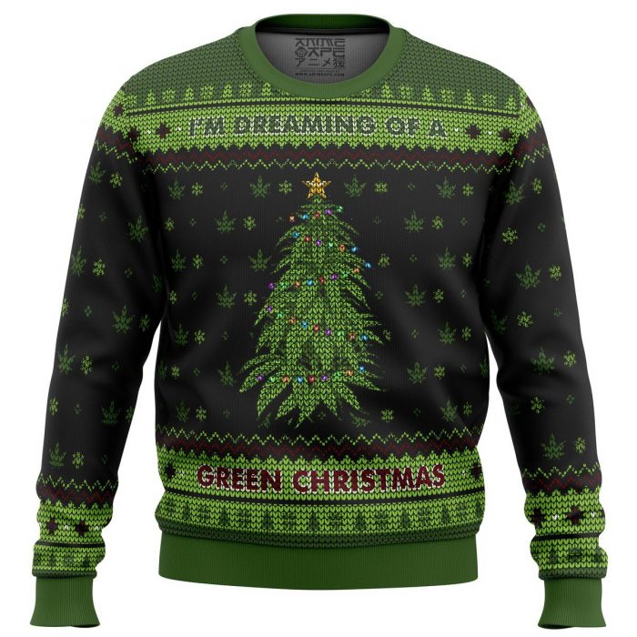 im dreaming of a green christmas premium ugly christmas sweater 996488 - Anime Ugly Sweater