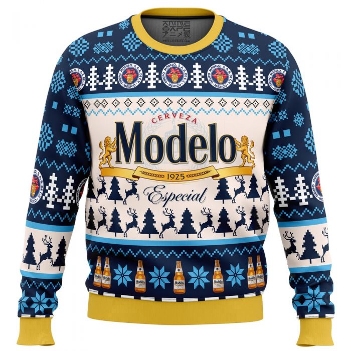 modelo Ugly Christmas Sweater front mockup - Anime Ugly Sweater