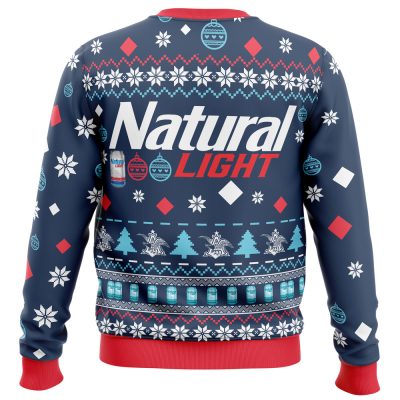 natural Ugly Christmas Sweater back mockup - Anime Ugly Sweater