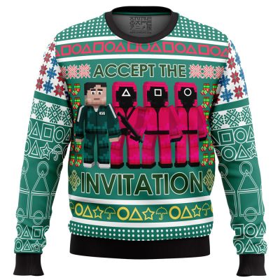 squid 3 Sweater front - Anime Ugly Sweater