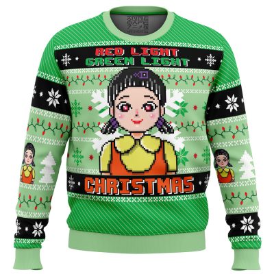 Red & Green Light Squid Game Ugly Christmas Sweater